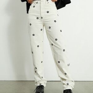 PacSun Happy Daisy Corduroy Boyfriend Jeans size 27